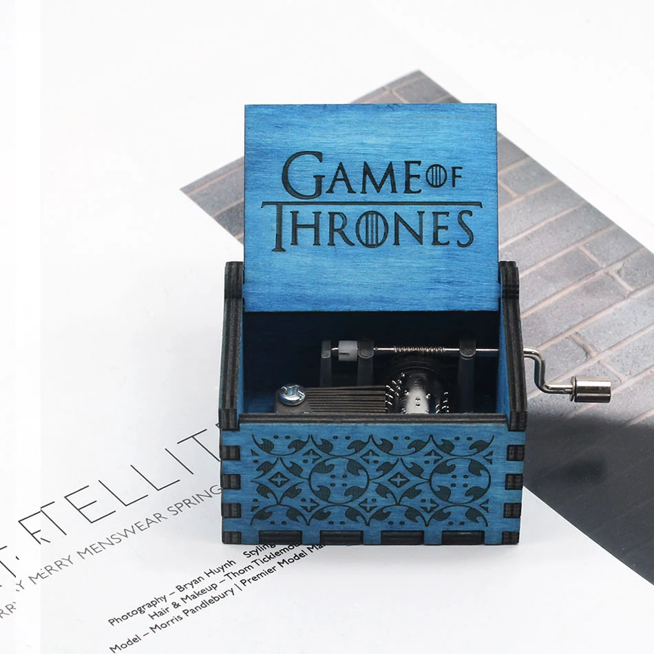 Game of Thrones Новинка, резная музыкальная шкатулка "Королева", "Звездные войны", "Игра престолов", "замок в небе", деревянная музыкальная шкатулка, рождественский подарок - Цвет: Game of Thrones