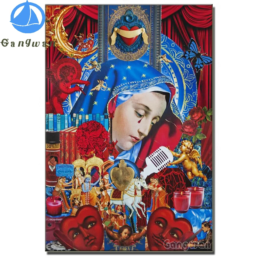 

Религиозная картина из страз «Дева Мария» 5D, для творчества, алмазная вышивка, мозаика, аксессуары для творчества