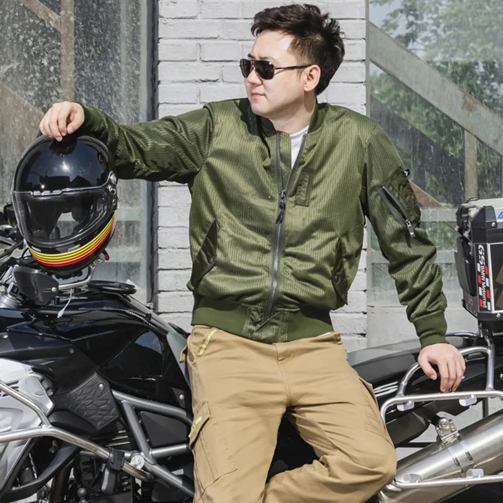 

DUHAN Motorcycle Jacket Men Summer Breathable Mesh Moto Jacket Motocross Off-Road Jacket Casual Motobiker Racing Jacket