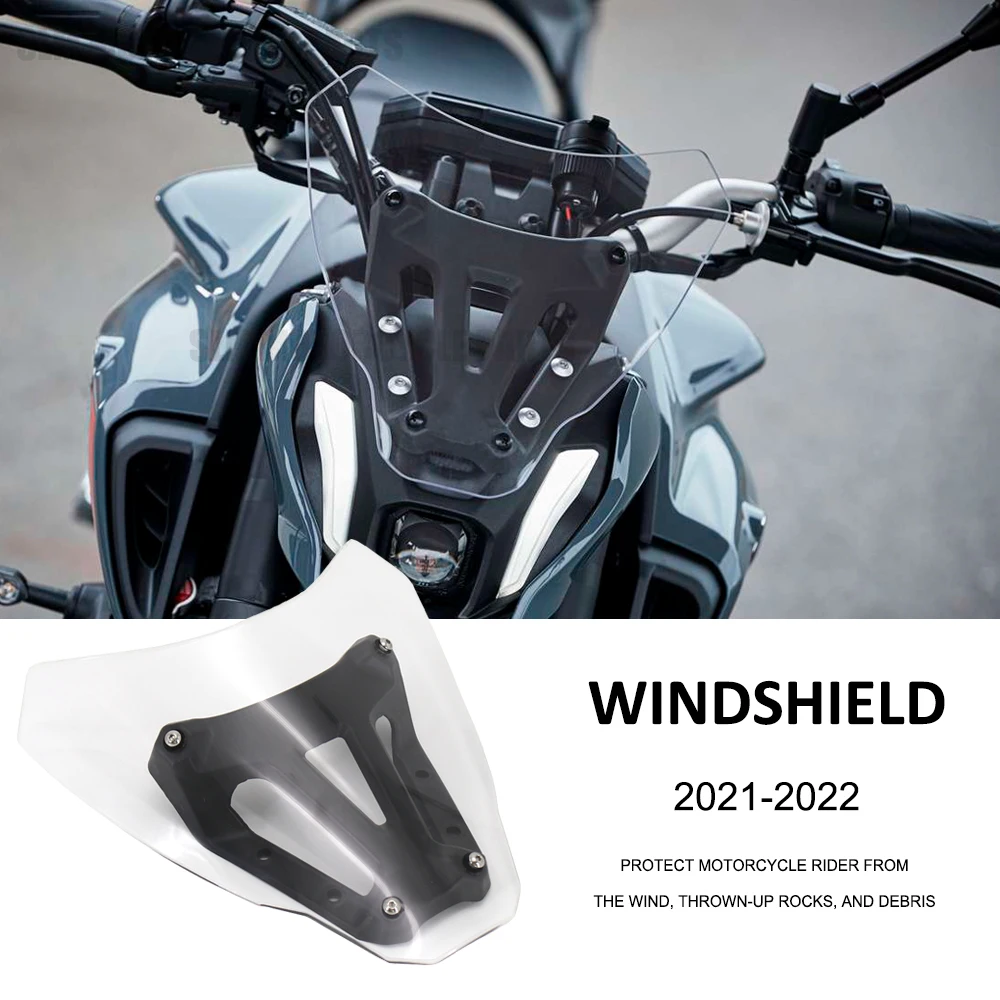

For Yamaha MT-07 MT07 MT 07 2021 2022 NEW Motorcycle Parts Windshield Windscreen Wind Shield Deflectore Air Wind Deflector 2022