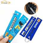 Автомобильный брелок для ключей автомобиля, брелок для ключей с вышивкой в стиле JDM, аксессуары для стайлинга автомобиля, универсальный карабин