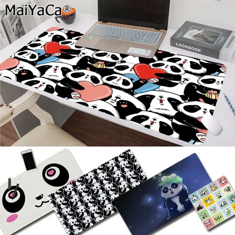 

MaiYaCa New Design Cute Baby Panda Cartoon Silicone large/small Pad to Mouse Game Free Shipping Large Mouse Pad Keyboards Mat