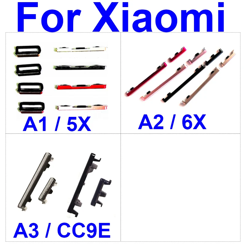 Боковая кнопка включения/выключения громкости для Xiaomi Mi 5X 6X CC9E A1 A2 A3 кнопки