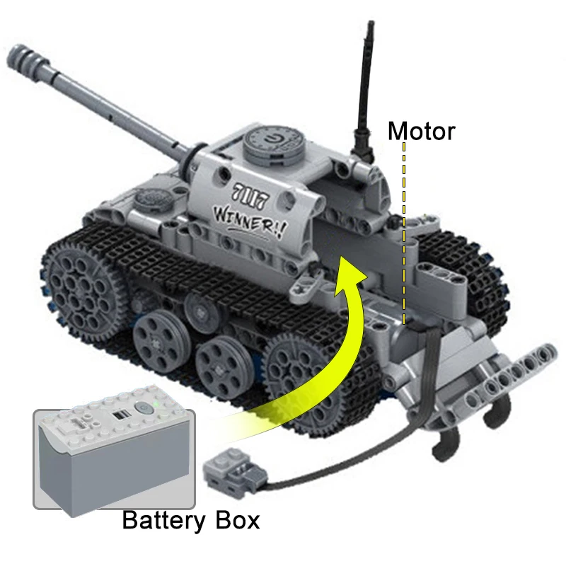 378 шт. кирпичи электрический бак набор модель строительные блоки для дня рождения