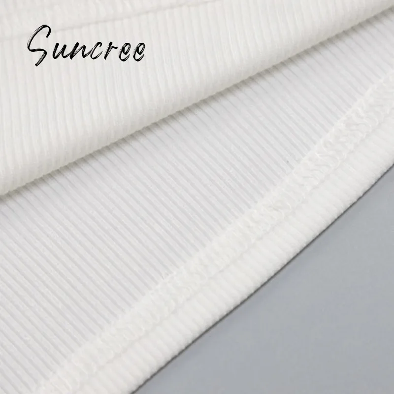 

SUNCREE Chinese Style Bodycon Dress 2021 New Sexy Side Split Summer Women's Dresses Retro Single-breasted White Long Dress Woman