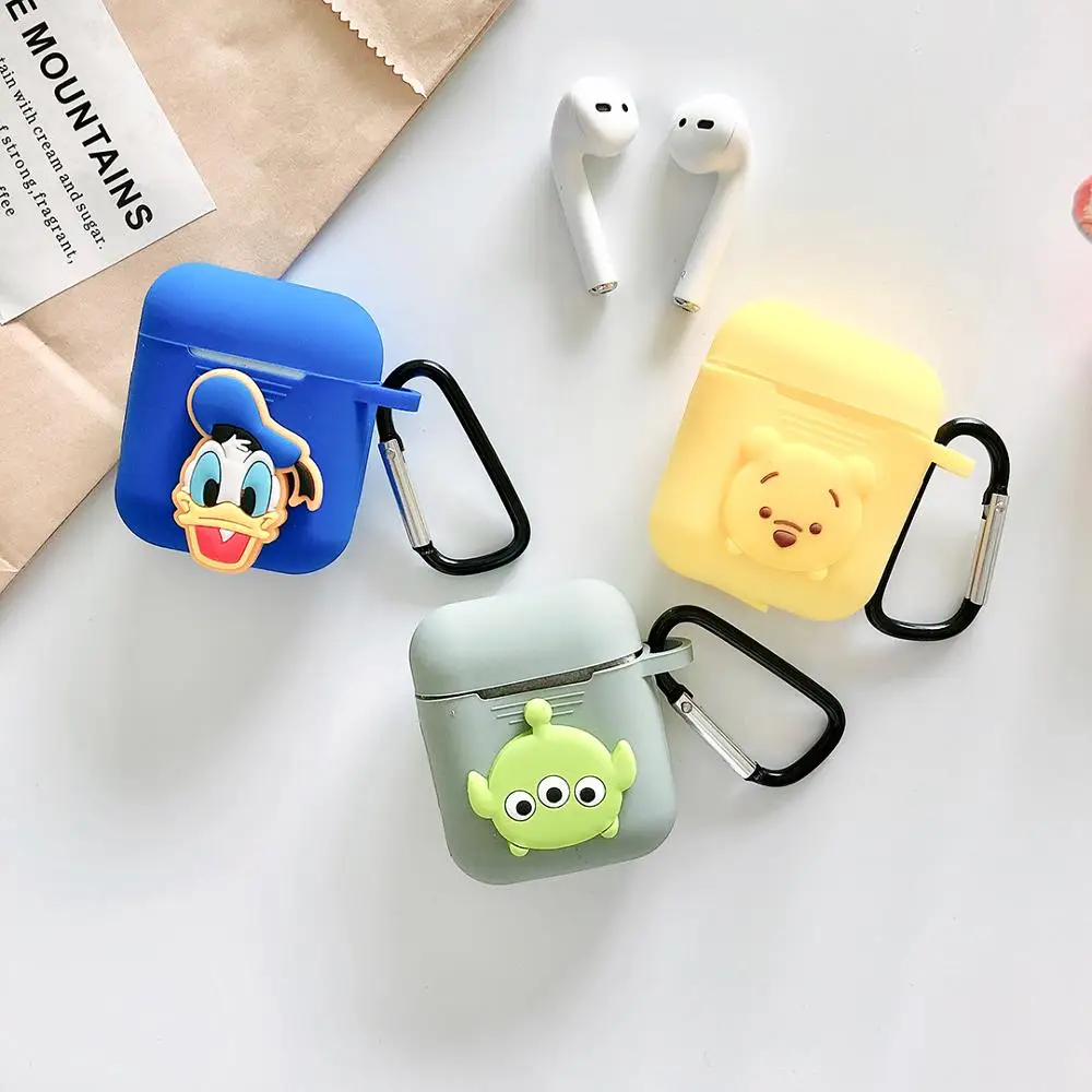 GOOYIYO силиконовый чехол с Минни для Airpods 1 2 Bluetooth наушники зарядным устройством