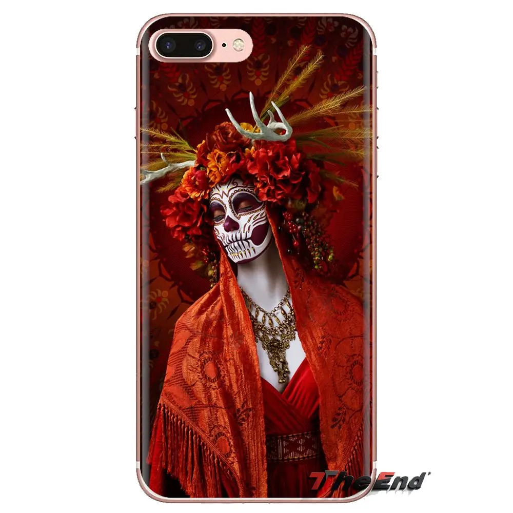 La Калавера de la Catrina Girl череп для htc один U11 U12 X9 M7 M8 A9 M9 M10 E9 Plus Desire 630 530 626 628 816 820 830