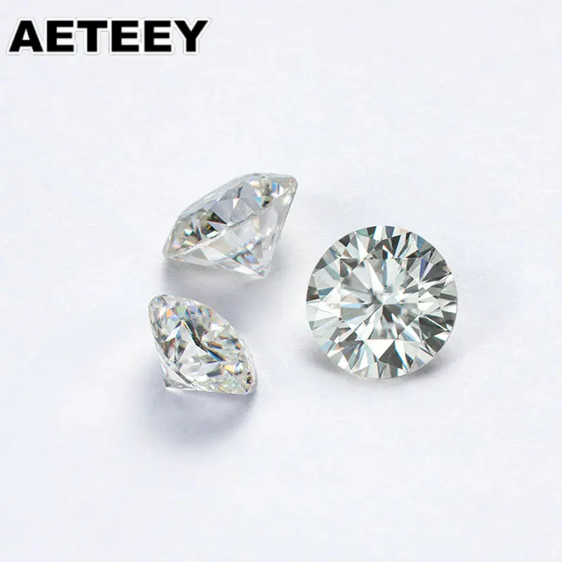 Белый D Цвет свободные синтетические бриллианты круглой бриллиантовой огранки