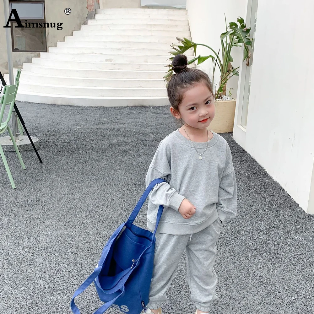 

Children Two Pieces Set Unisex Boys Sweatshirt and Long Pants Girls Streetwear Kids Clothing 2021 Fashion Loose 2PS Outfits