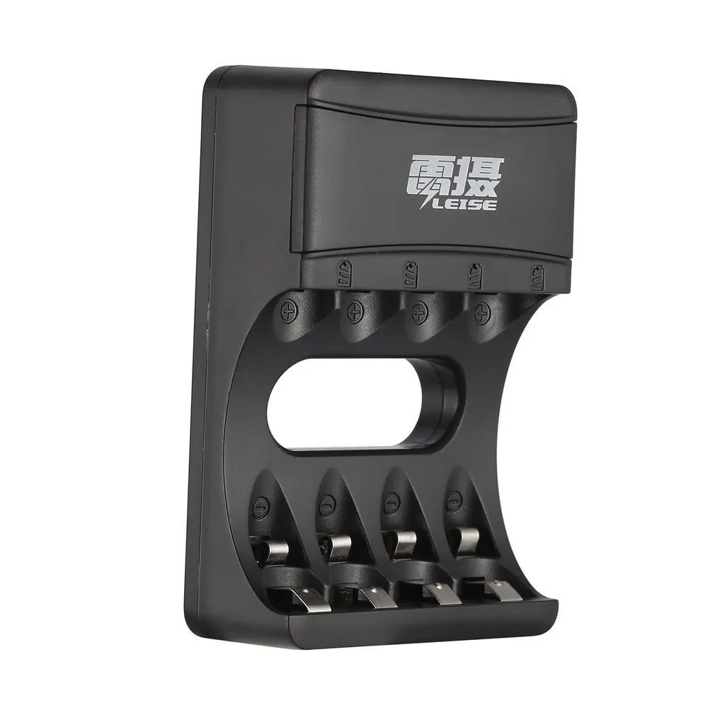 LEISE 4 слота Смарт USB аккумуляторная батарея зарядное устройство с Светодиодный