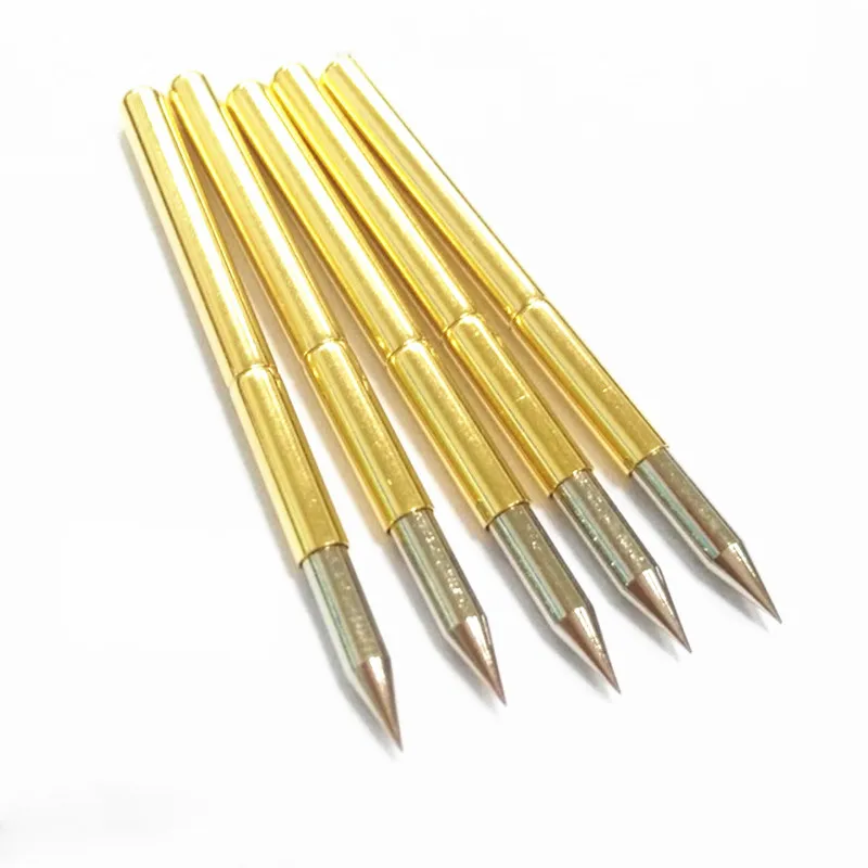 

100PCS/pack P156-B1 Straight-up Pointed Copper Nickel-plated Spring Probe Outer Diameter 2.36mm Spring Test Probe