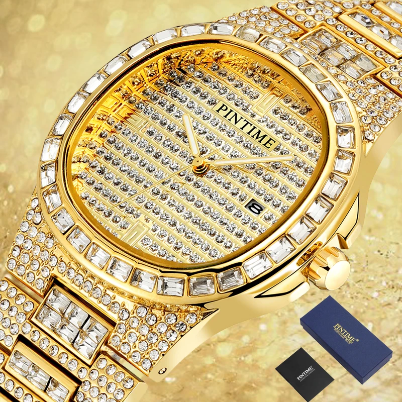 Часы мужские кварцевые люксовые брендовые водонепроницаемые в стиле хип хоп с