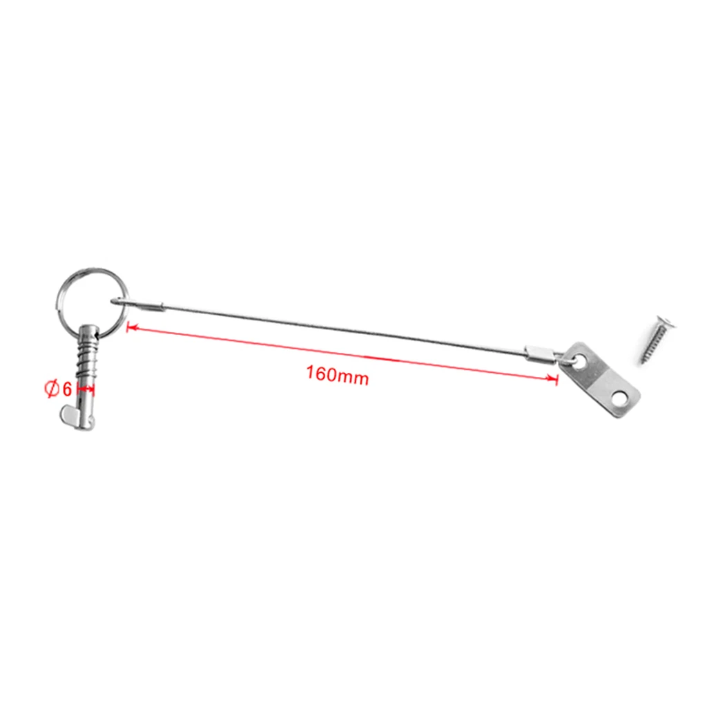 

2 Pieces Stainless Steel Anti-dropped Quick Release Pin Boat Top Deck Hinge Fitting Accessories
