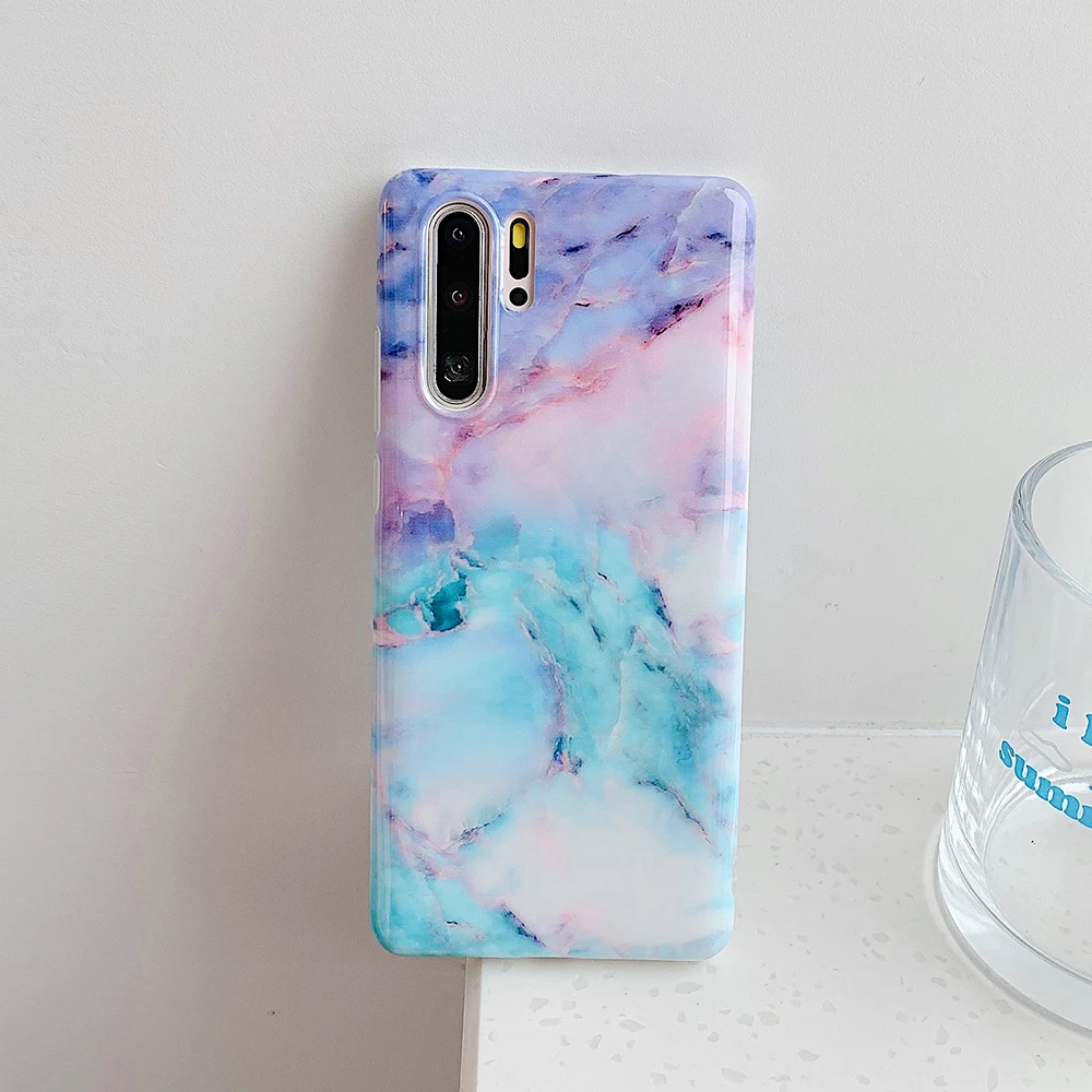 Винтажный мраморный чехол для телефона Huawei P20 P30 P40 Pro Lite Mate 20 Nova 5 5i 4E 3E мягкий IMD