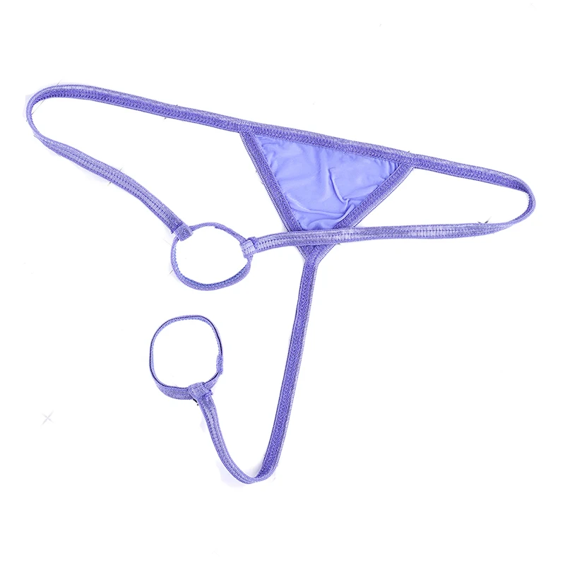 Charming G String Mens Lingerie Gay Pouch Hole Crotchless Open Butt Panties T-Back Thong Homme Sissy Underwear with Penis |