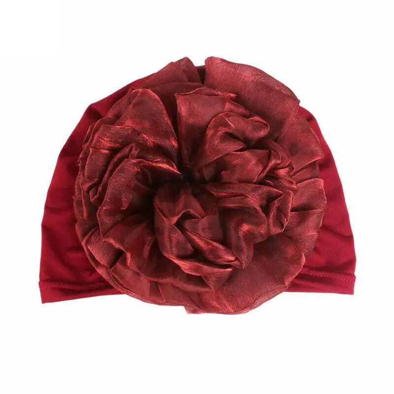 

Women's Hijab Turban Cap Flower Muslim Cancer Chemo Hair Loss Hat Head Cover US