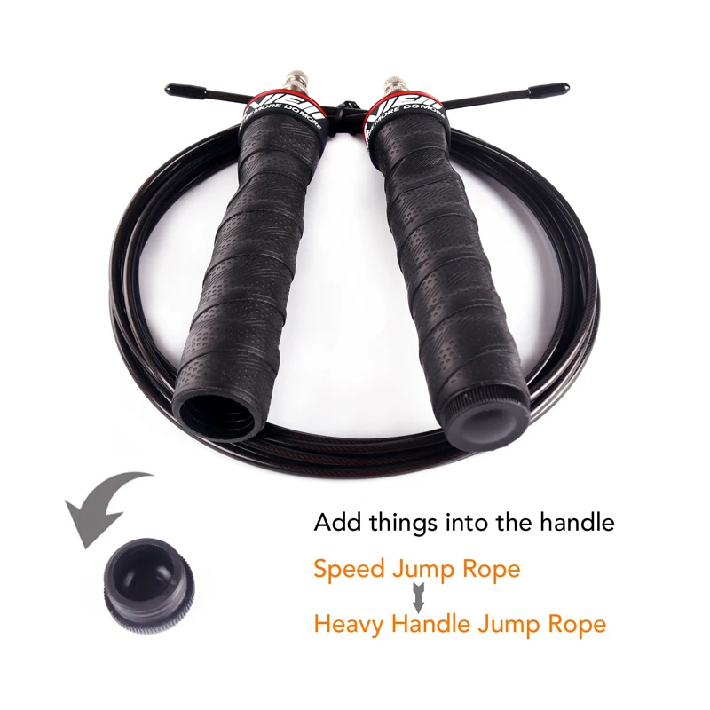 Скорость пропуска Crossfit скакалка тяжелые скакалки Шариковые подшипники для MMA