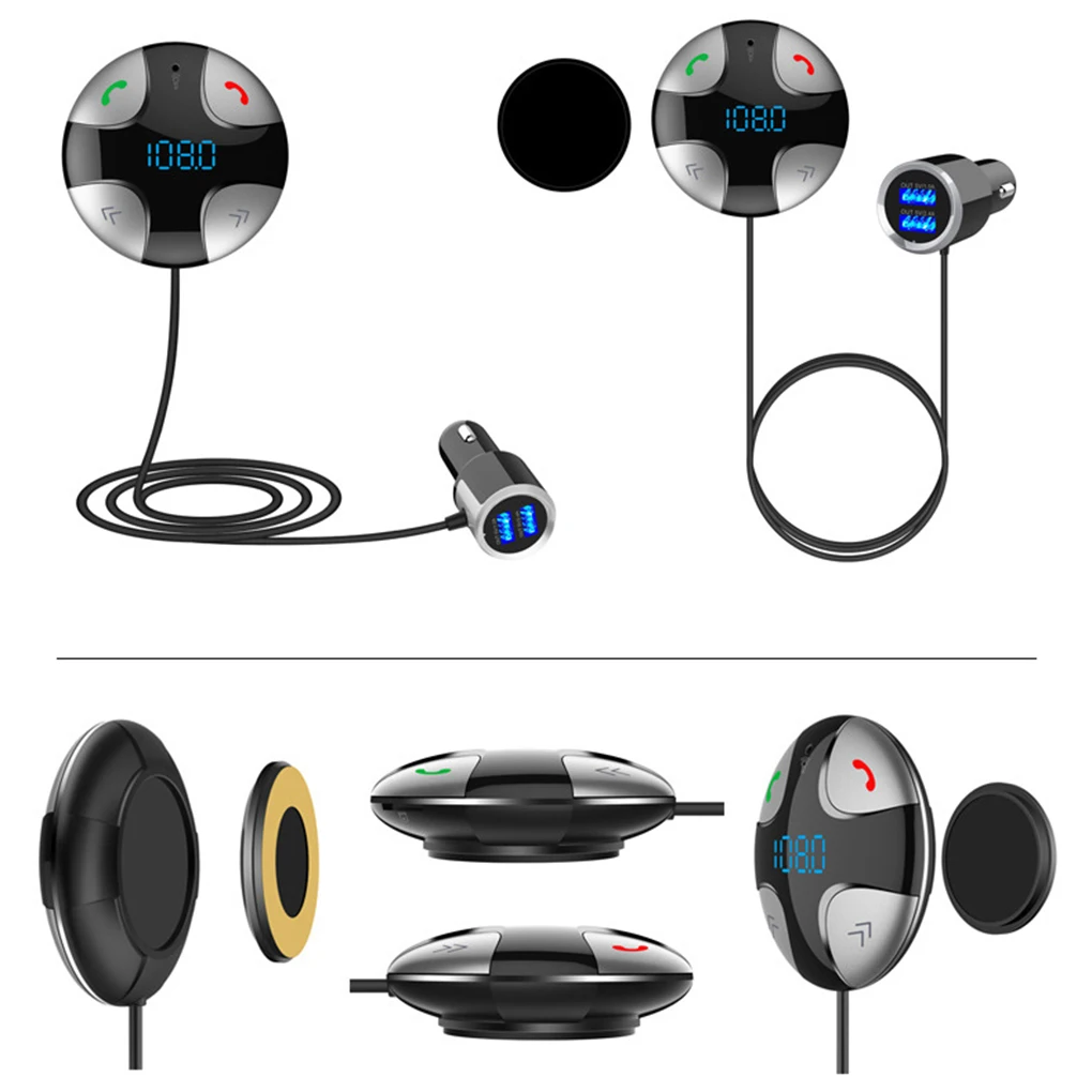 Bluetooth 4 2 FM-трансмиттер магнитный автомобильный беспроводной радиоадаптер