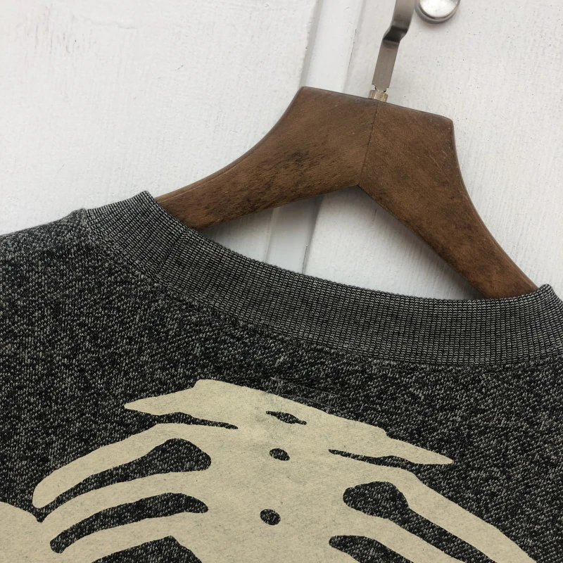 

Skeleton Bone Printing Men Hoodie Kanye Crewneck Sweatshirts Women 1:1 2021 High quality Cotton Pullovers Casual Oversize Hoodie