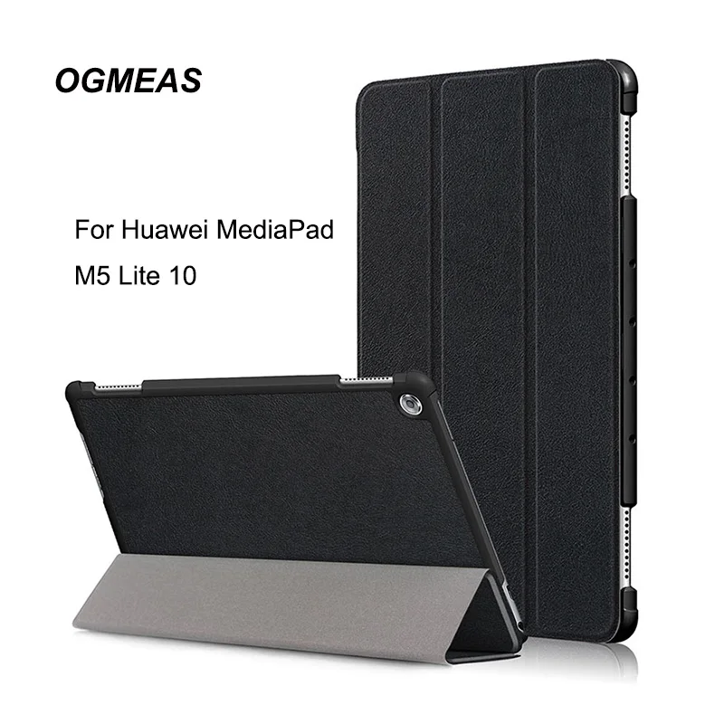 Чехол для Huawei MediaPad M5 Lite 10 BAH2-W19/L09/W09 Ультратонкий чехол-подставка из искусственной кожи для медиа-планшета M5 Lite 10,1"