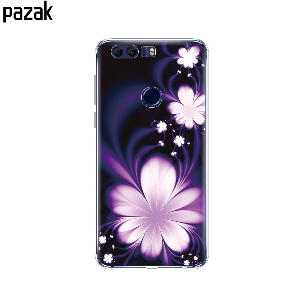 Силиконовый чехол для телефона huawei honor 8 honor 8 lite, чехлы, мягкая задняя крышка из ТПУ для телефона, полностью 360, защитный чехол, дизайн