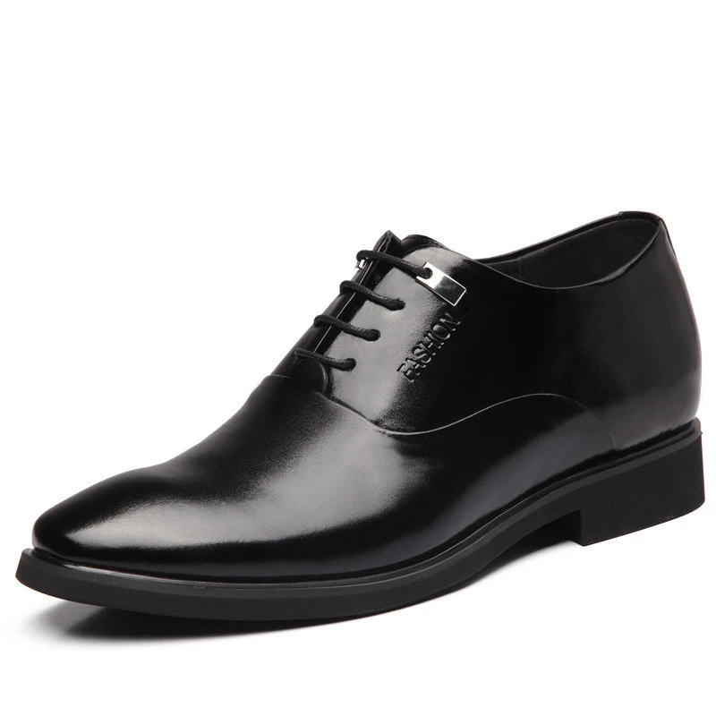 Мужские деловые туфли из натуральной кожи увеличивающие рост 6 см|Туфли| |