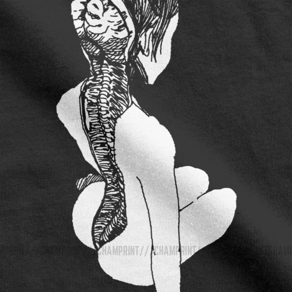 Junji Ito аниме жуткая манга японский ужас Мужская футболка Забавные футболки с