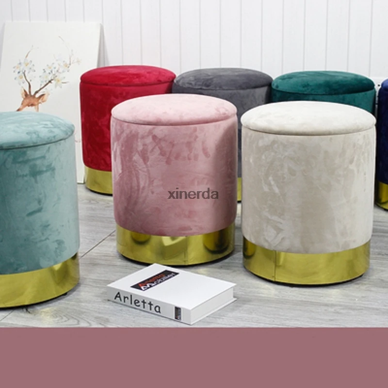 Современный круглый стул для макияжа креативный модный чайный столик табурет