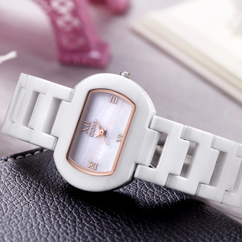 DOM женские часы топовые от известного бренда роскошные повседневные кварцевые