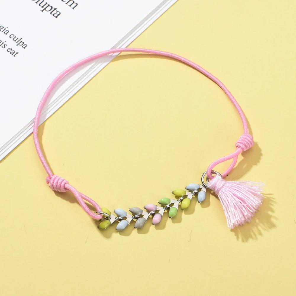 Набор женских небольших браслетов с кисточками 12 шт./лот браслеты ручной работы