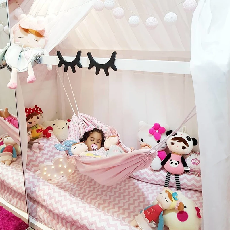 Infant Baby Hammock For Newborn Kid Sleeping Home Gardon Outdoor Travel Detachable Portable Comfortable Cotton Crib Bed Kit