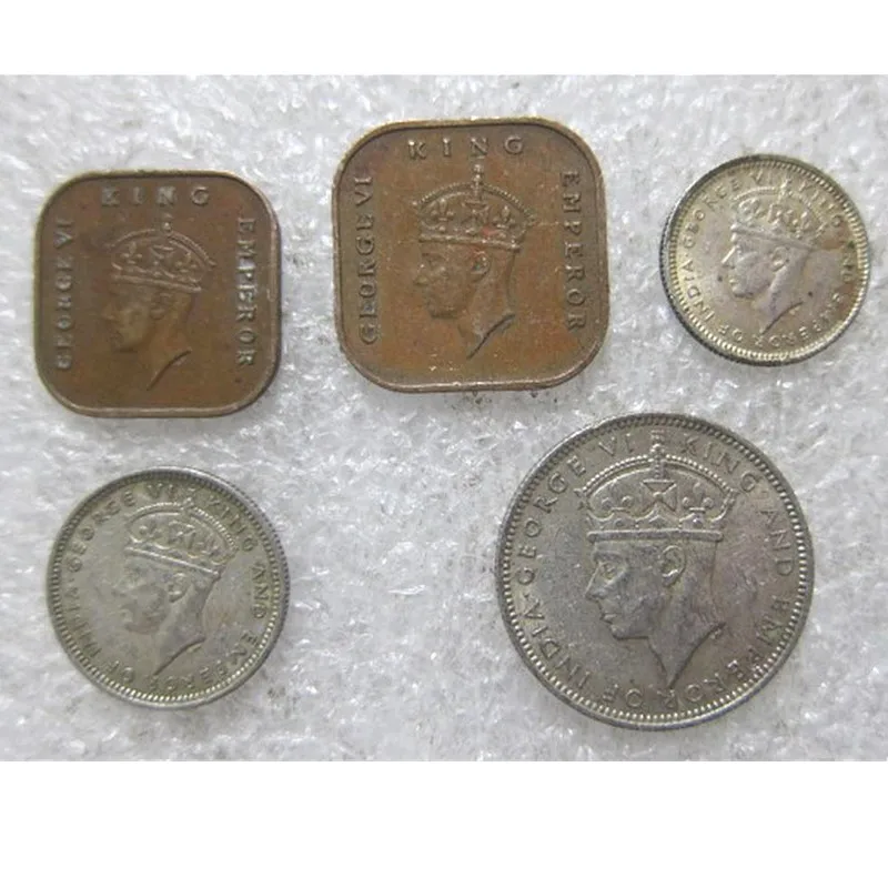 

5pcs Second Hand British Malaya Coins Original Not Circulating