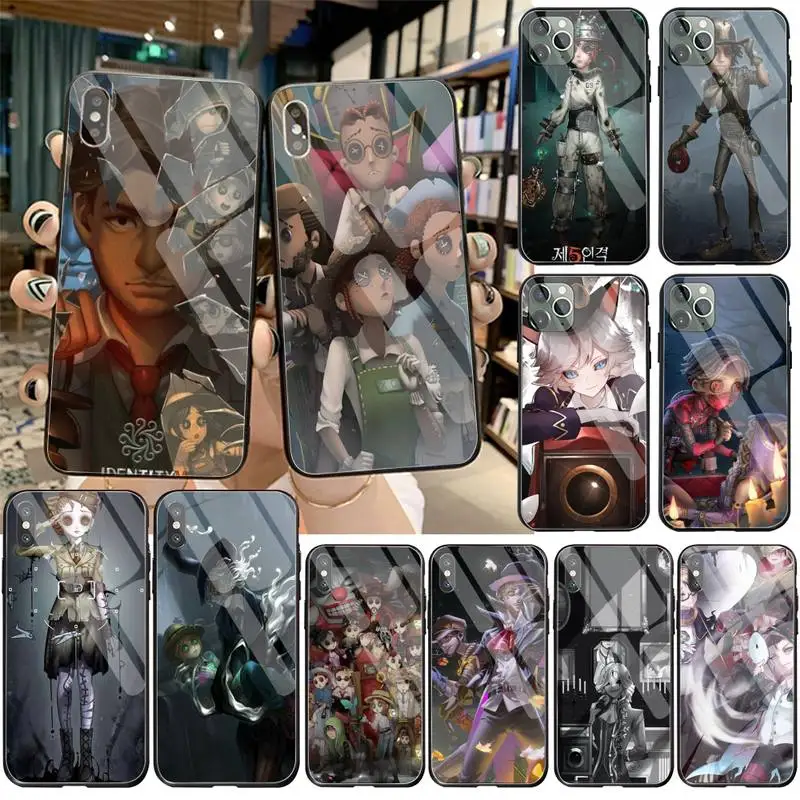 

YJZFDYRM top games identity v Bling Cute Phone Case Tempered Glass For iPhone 11 Pro XR XS MAX 8 X 7 6S 6 Plus SE 2020 case