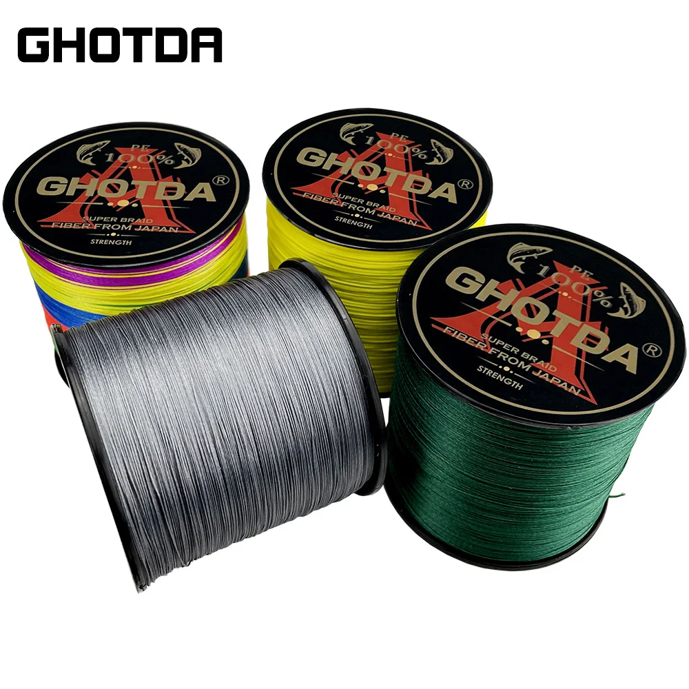 

Ghotda 9 Strands 300M 500M PE Blue Braided Fishing Line Sea Saltwater Carp Fishing Weave Super Strong 20-100lb.
