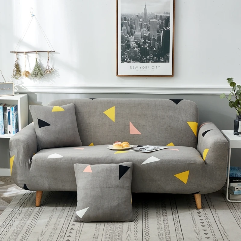 1 шт. напечатанный эластичный чехол для дивана из полиэстера и спандекса мягкий