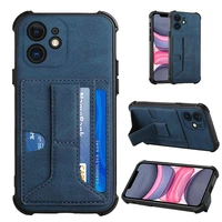 for iphone 11 6 1 luxury case leather wallet back phone case card slot holder shockproof full protective cover for iphone 11 6 1