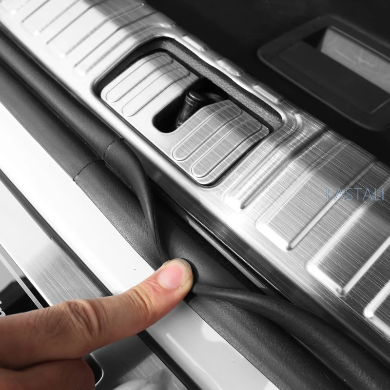 Для Tiguan второго поколения 2017 2018 протектор заднего бампера из нержавеющей стали