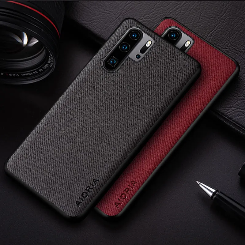 Чехол для Huawei P30 Pro Lite P Smart 2021 2019 новый простой дизайн однотонный текстильный