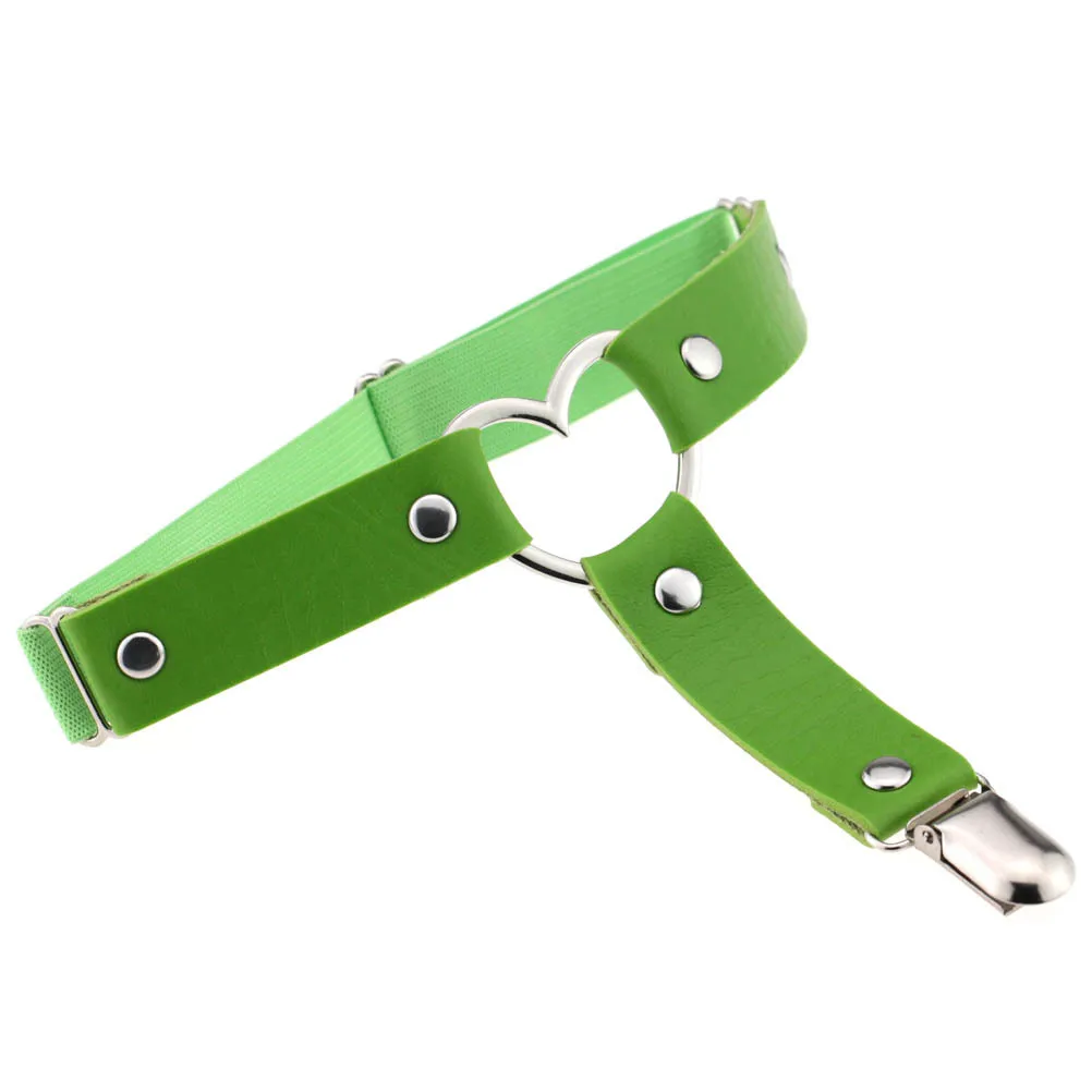 Женский эластичный ремень из искусственной кожи в стиле панк готическое сердце