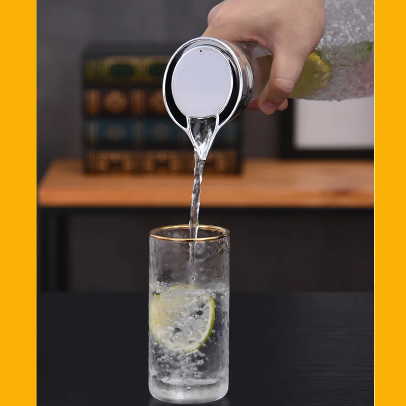 

1600 ML Creative Color High-grade Water Bottle Acrylic High Temperature Resistant Teapot Bar Thickened Shatterproof Juice Jug