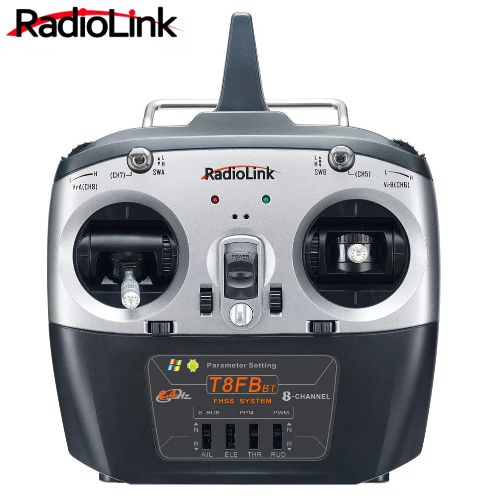 

Radiolink T8FB 2.4ghz 8 Channels RC Radio Transmitter and Receiver R8EF Dual Stick Remote Controller for Airplane Boat Car Robot