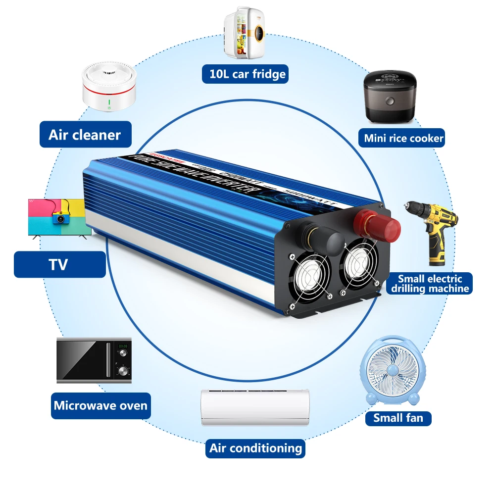 Инвертор немодулированного синусоидального сигнала EGSCATEE 5000 Вт 2500 12 В