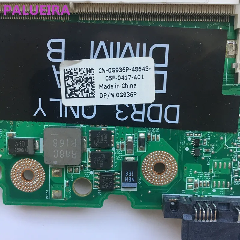 PALUBEIRA для Dell Studio 1558 материнской платы ноутбука CN 0G936P G936P HM57 DDR3 Тесты