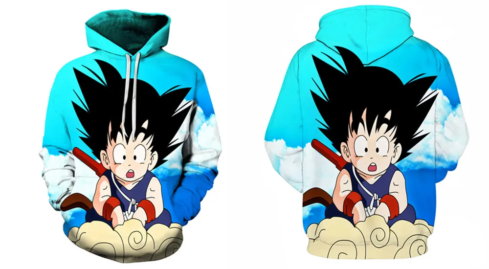 Дизайн Dragon Ball Z Goku толстовки DBZ толстый Гоку печать 3D Толстовка с капюшоном для мужчин и женщин Harajuku верхняя одежда унисекс Толстовка