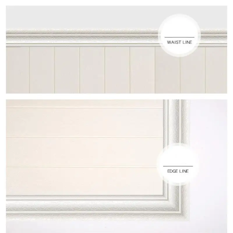 

3D Waterproof Wallpaper Border Peel And Stick Wall Decal Self Adhesive Wall Ceiling Bathroom Kitchen Tiles Sticker