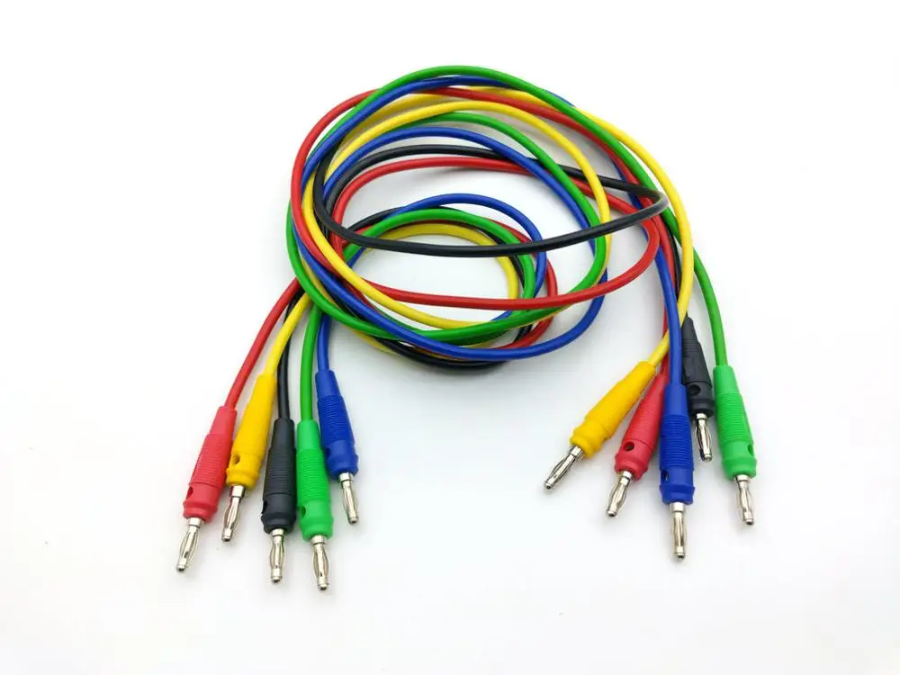5 шт. Силиконовое напряжение 4 мм кабель со штекером типа банан для связывания