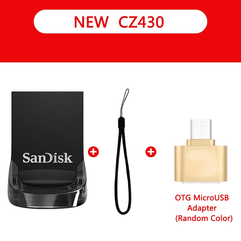 USB-флеш-накопитель SanDisk емкостью 128 ГБ usb-флеш-накопители CZ430 флэш-накопитель U-диск