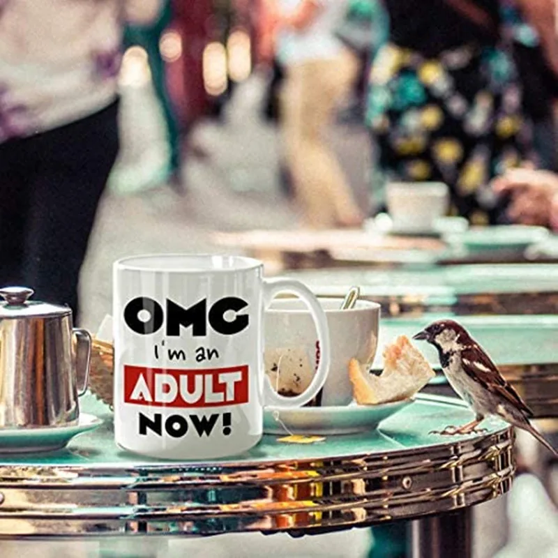 

OMG I AM AN ADUALT NOW! 2021 Graduation Gifts Mugs Coffee Cups White Ceramic Cup Eco Friendly Tea Milk Beer Mug For Children 18