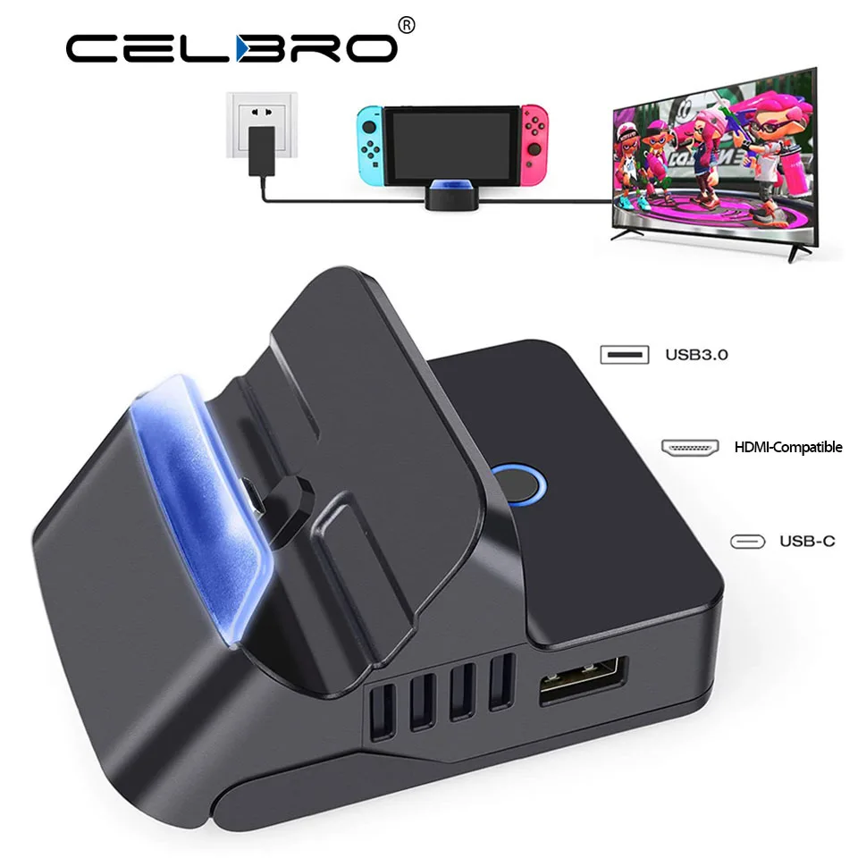 Зарядная док-станция для Nintendo Switch запасная телевизора с подключением к порту HDMI |