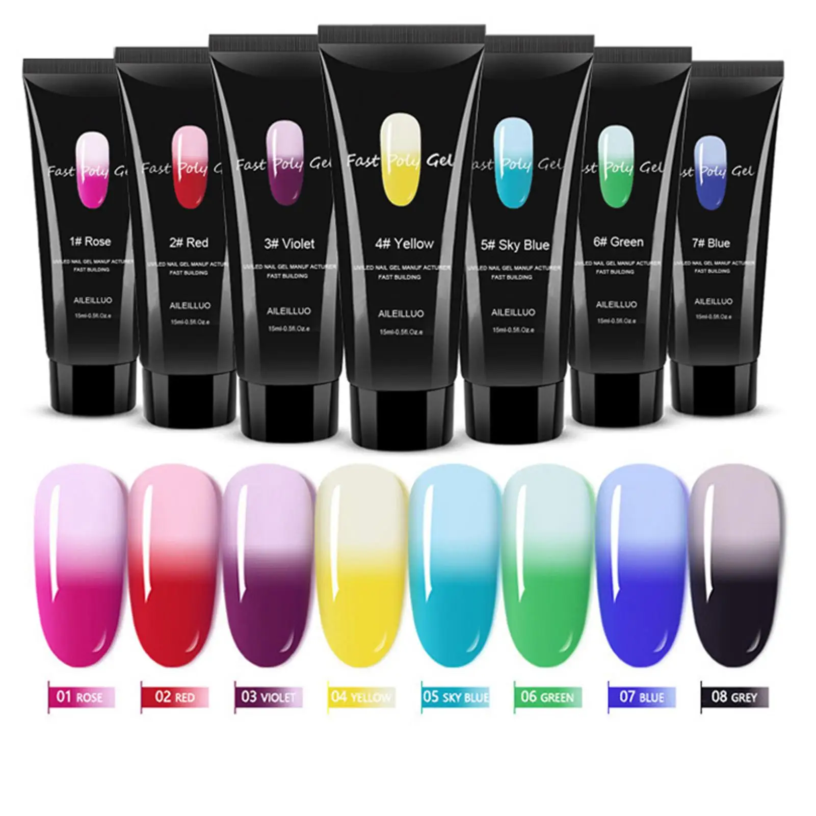 

Гель для наращивания ногтей, чувствительный к температуре, 15 мл